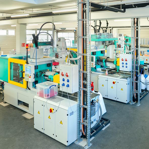 Maschinerie in der Kunststoffproduktion