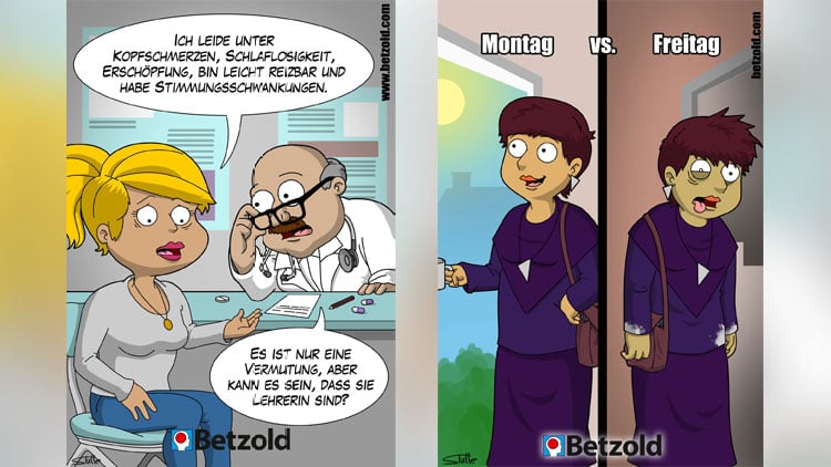 Comic: Lehrer im Stress