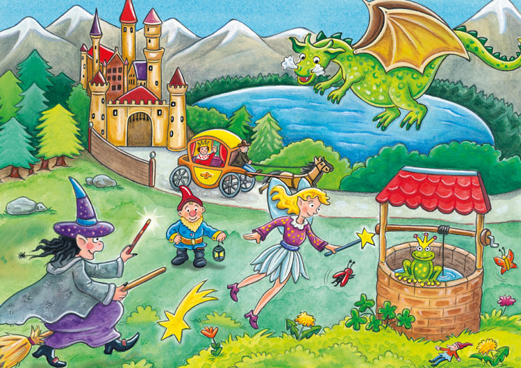 Wimmelbild Fantasieland