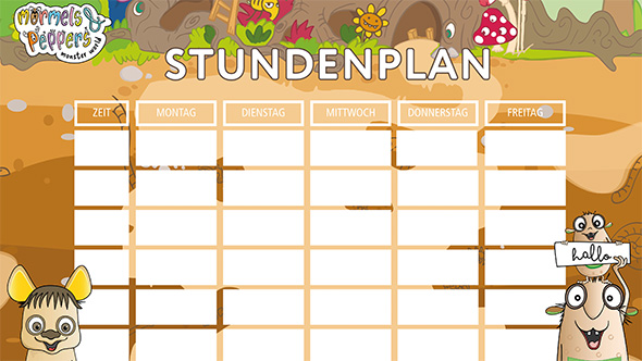 Vorschau Stundenplan-Vorlage „Mormels“
