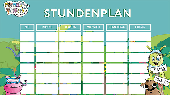 Vorschau Stundenplan-Vorlage „Peppers“