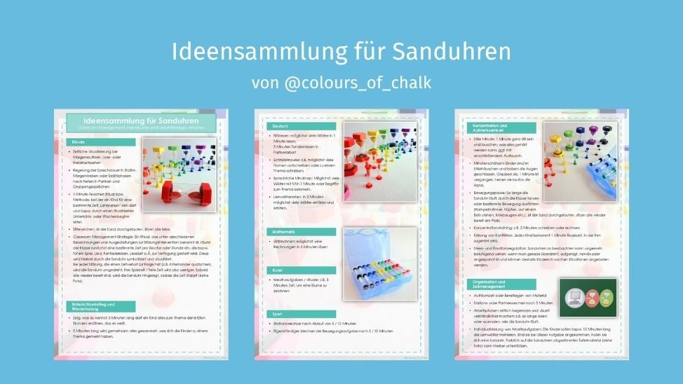 Ideensammlung für Sanduhren
