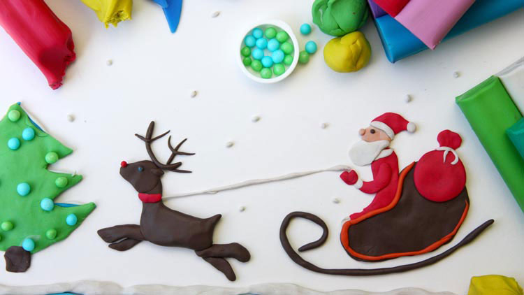 Weihnachtsmann aus Knete