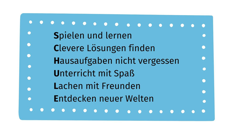 Akrostichon Schule