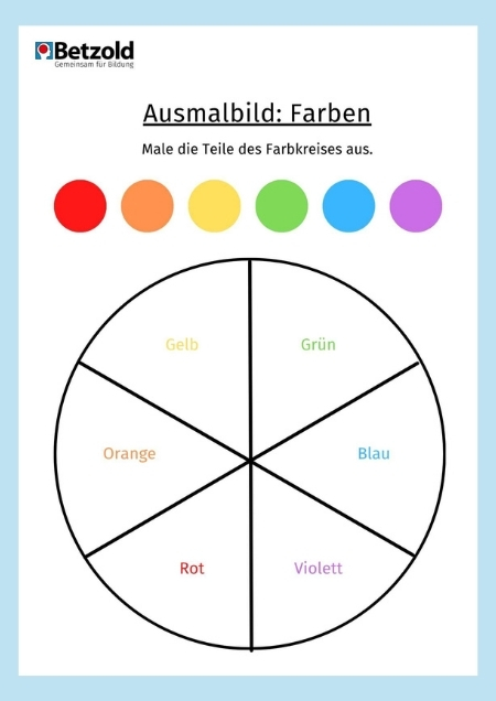Ausmalbild Farbkreis