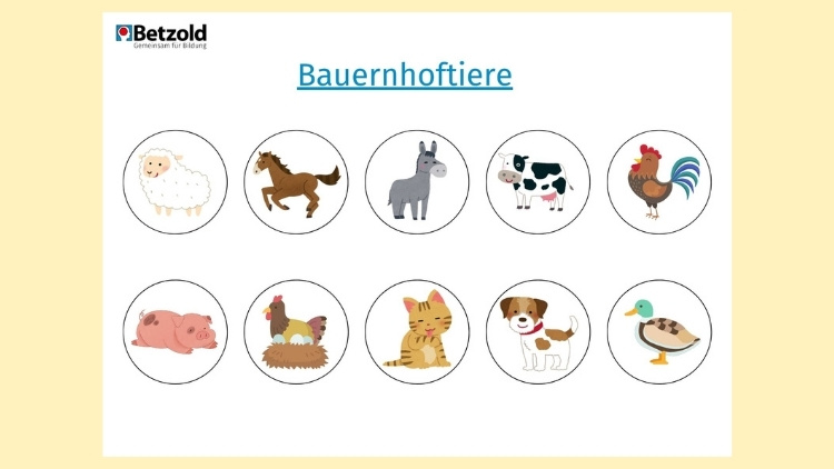 Vorlage: Kooperationsspiel Bauernhoftiere