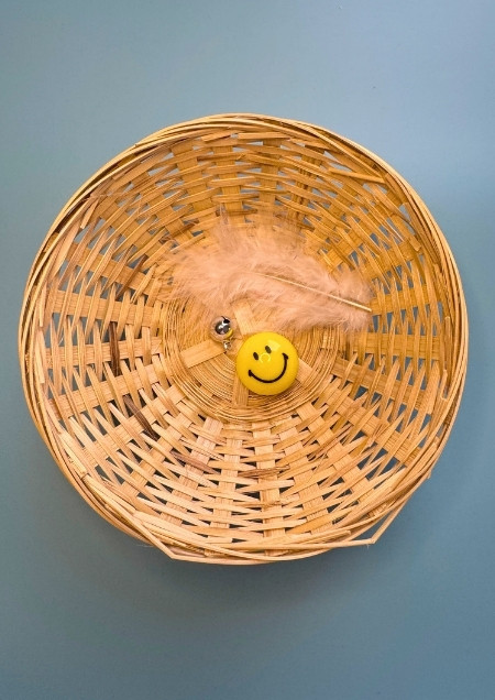 Körbchen mit Materialien zum Thema Freude