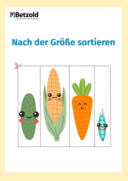 Arbeitsblatt: Größen sortieren