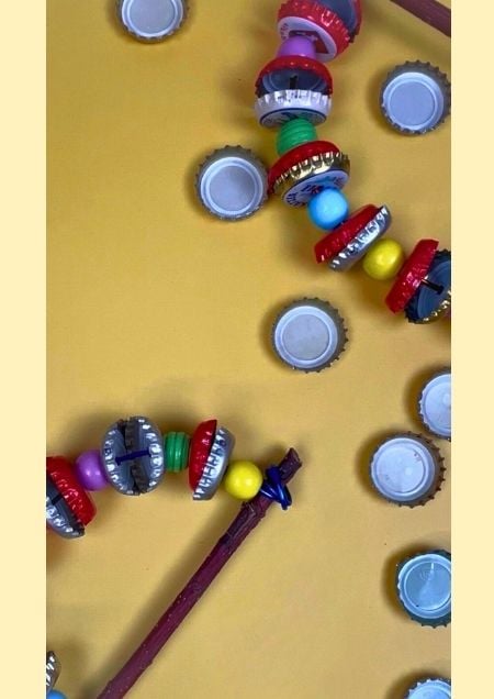 DIY Rassel aus Kronkorken