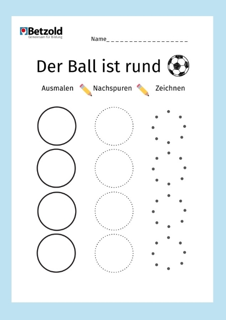 Arbeitsblatt: Fußball nachspuren