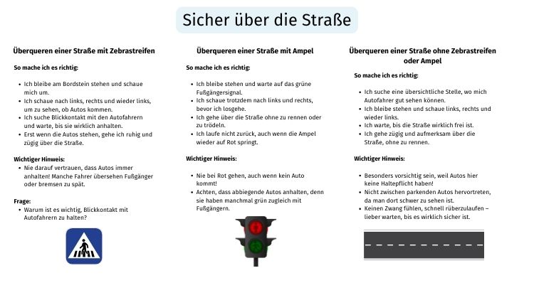 Plakate zur Verkehrserziehung