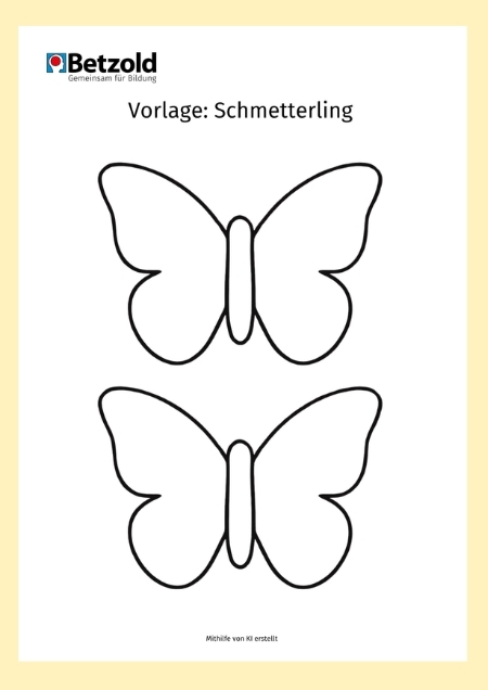 Downloadvorlage für einen Schmetterling