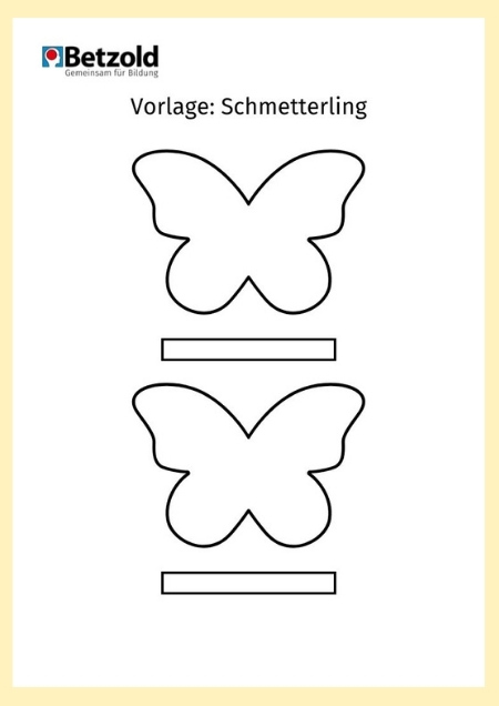 Vorlage: Wäscheklammer-Schmetterling