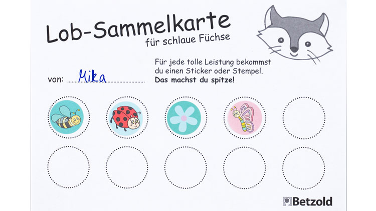 Belohnungsstickervon Betzold