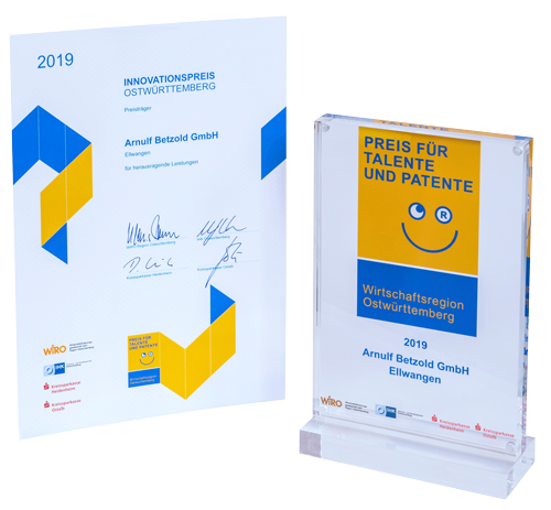 Auszeichnung Innovationspreis Ostwürttemberg 2019