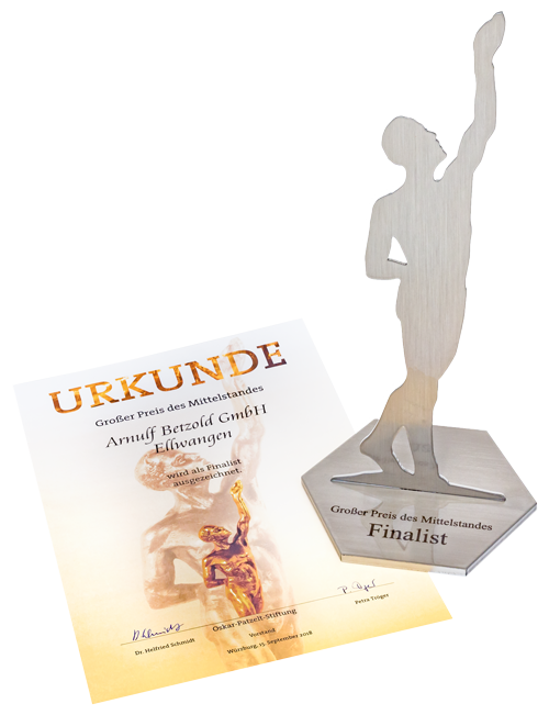 Finalist großer Preis des Mittelstandes Oskar Patzelt Stiftung 2018