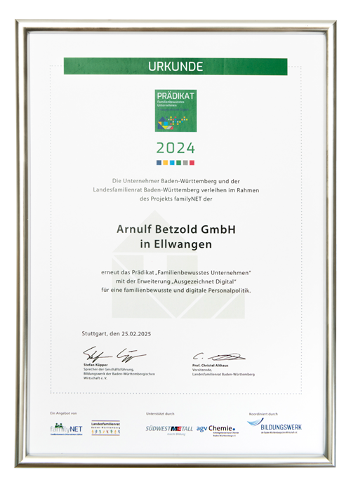 Urkunde familyNET 2024