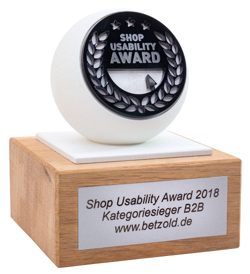 Auszeichnung Shop Usability Award 2018