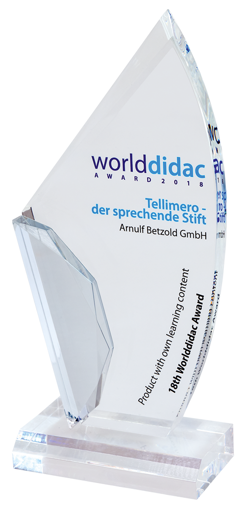 Auszeichnung Worlddidac Award 2018 Tellimero