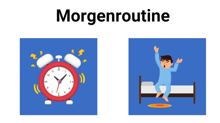 Ausschneidevorlagen für Morgenroutine