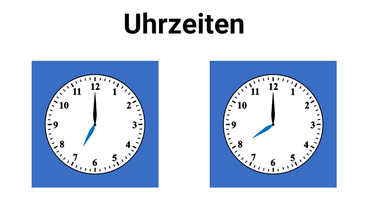 Ausschneidevorlagen für Uhrzeiten