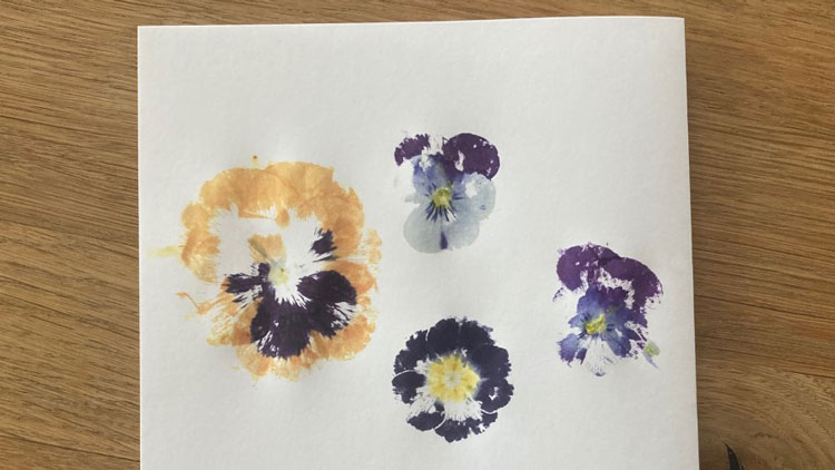 Gedruckte Blüten