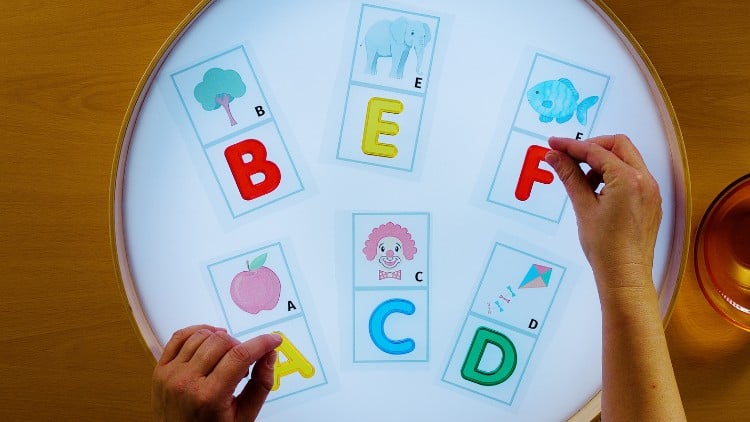 Vorlage: Leuchttisch-Alphabet