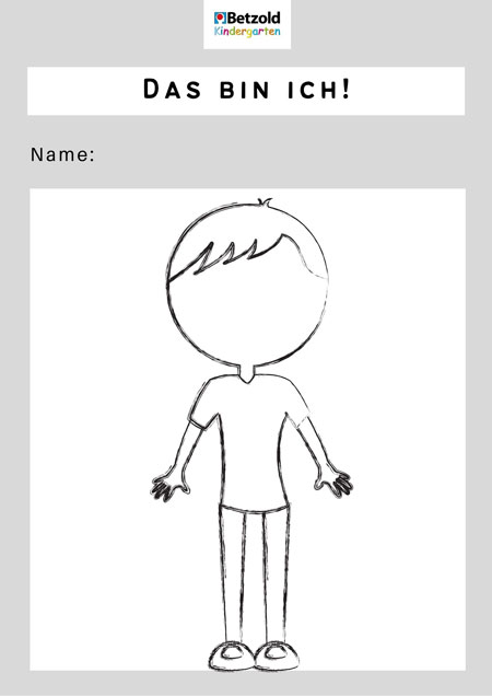 Ausmalbild: Das bin ich