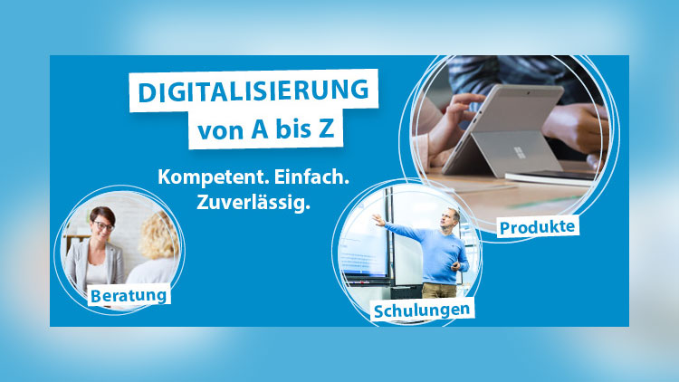 Collage mit Bildern zur Digitalisierung