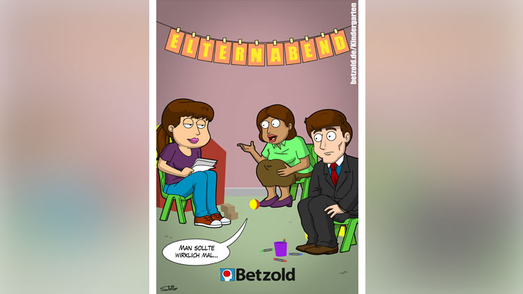 Betzold Kindergarten Comic zum Thema Elternabend im Kindergarten