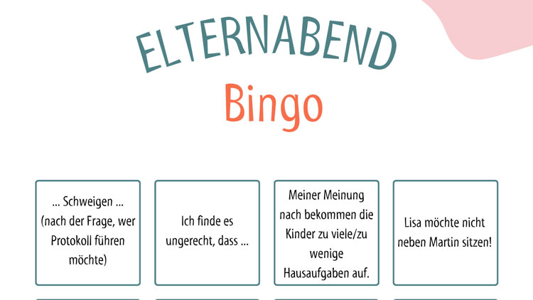 Elternabend Bingo
