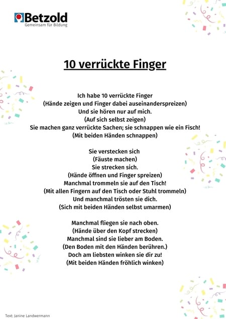 Zehn verrückte Finger