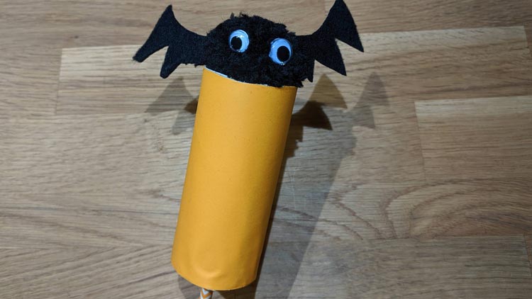 Pop-up-Fledermaus fertig