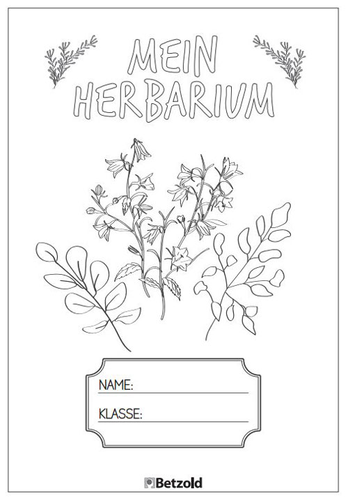 Deckblatt für ein Herbarium