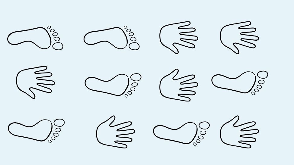 Hüpfspiel „Hand und Fuß“