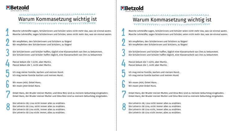 Lustige Kommafehler