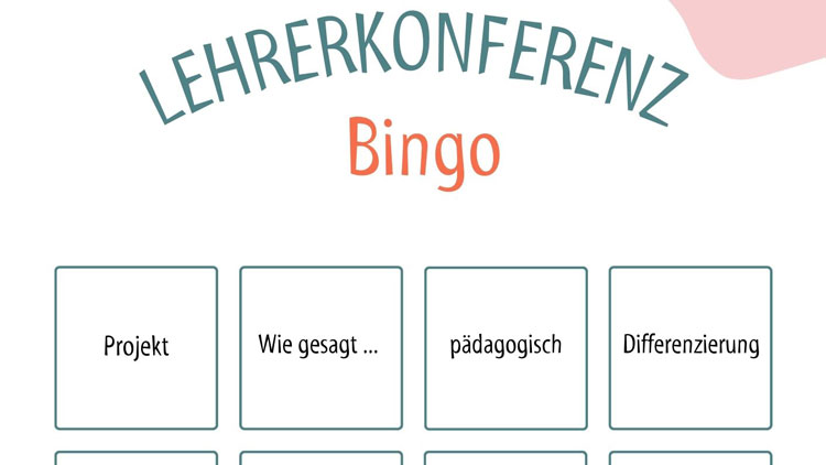 Lehrerkonferenz Bingo