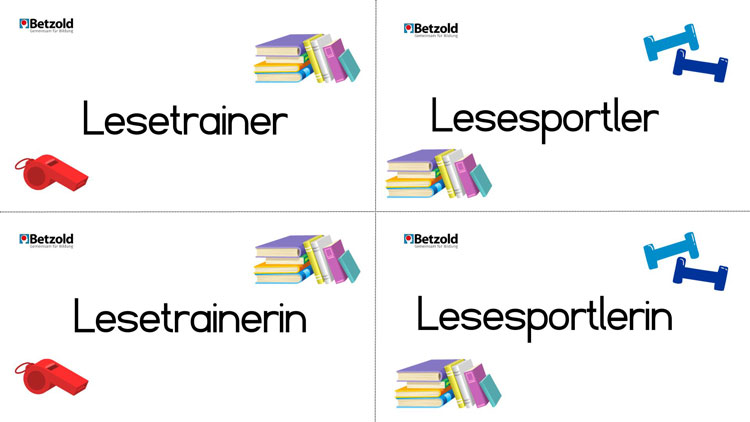 Lesetandem: Trainer- und Sportler-Karten