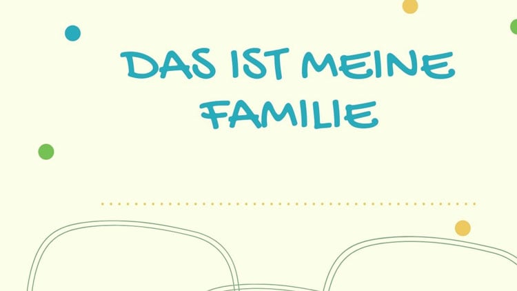 Portfoliovorlage: Meine Familie