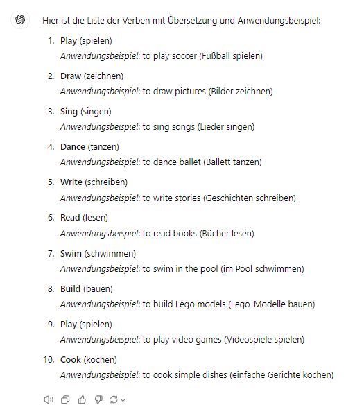 Chat-GPT-Antwort
