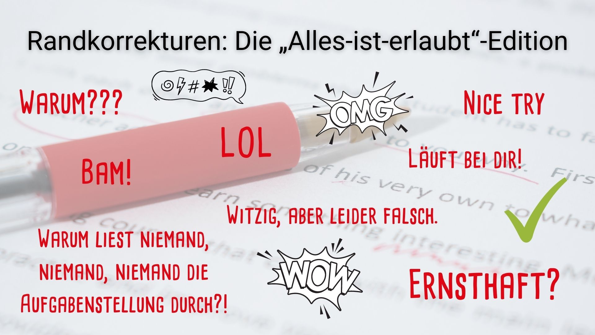 Witzige Randkorrekturen