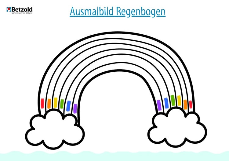 Vorlage: Regenbogen verzieren