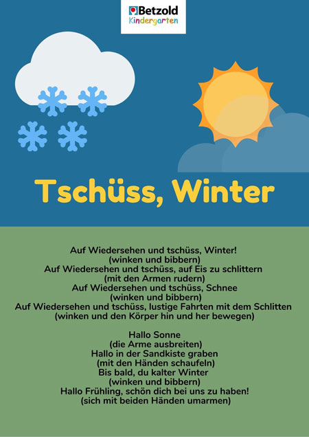 Mitmach-Reim: Tschüss, Winter