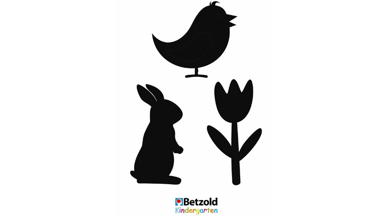 Vorlage: Vogel, Hase und Blume