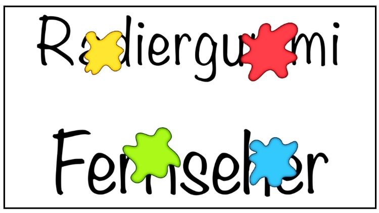Gekleckste Wörter