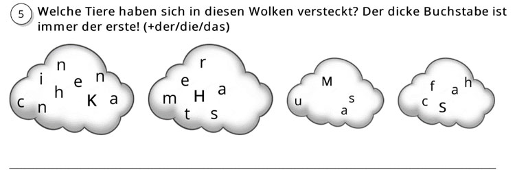 Wortschatzübungen: Schüttelwörter