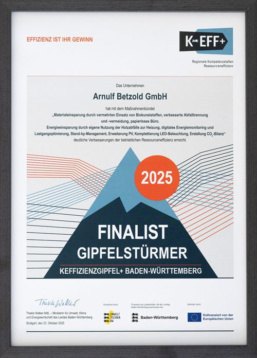 Zertifikat für Betzold KEFF 2025