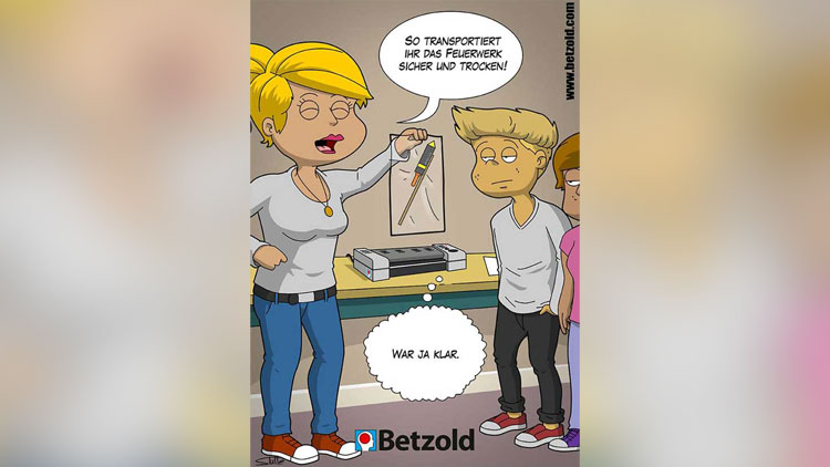 Comic: Lehrerin laminiert Feuerwerkskörper