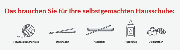 Material für Filzschuhe