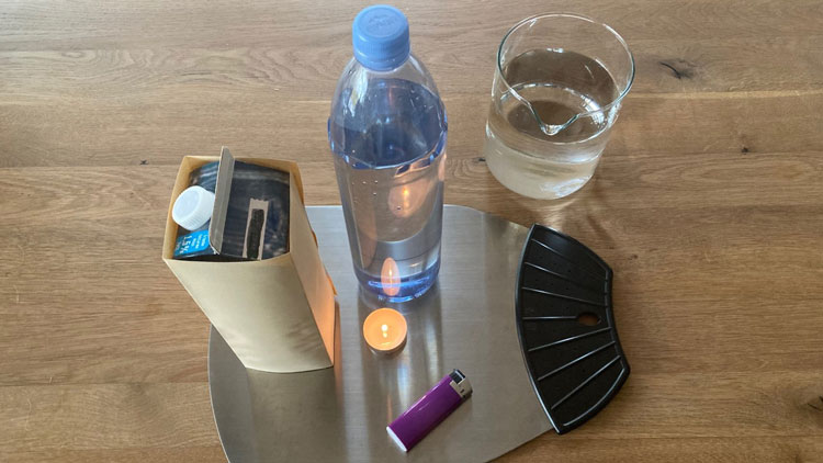 Material für Kerzen-Experiment